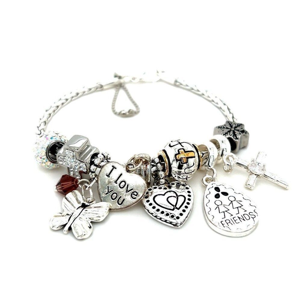 Silver Colored Charm Bracelet‎ (c)